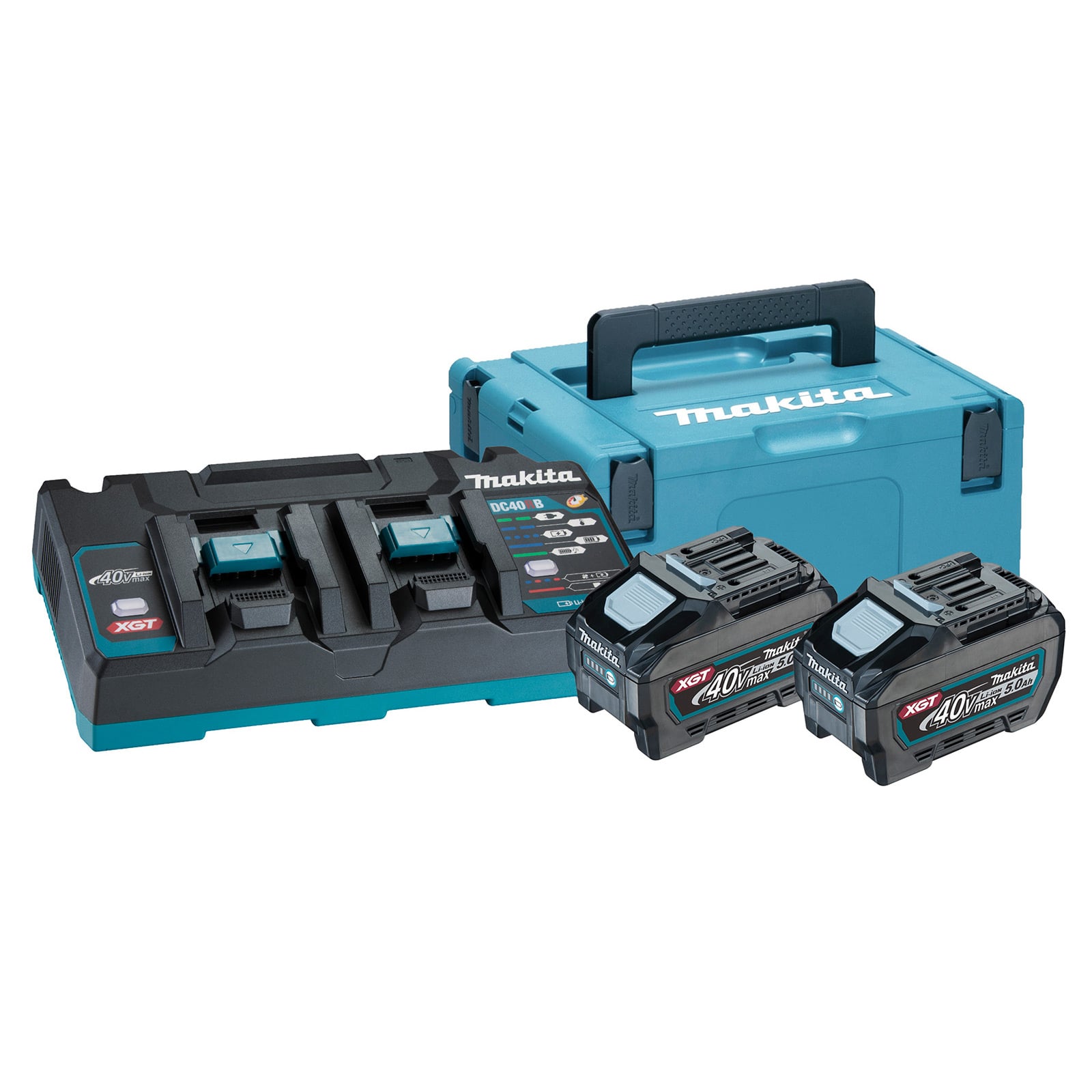 Makita Power Source Kit Li 40V max. inkl.Doppel-Schnellladegerät DC40RB und 2x Akkus BL4050F 5,0 Ah im MAKPAC Gr. 3 - 191U13-9