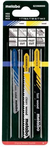 Stichsägeblattsortiment 3teilig 2xHolz/1xMetall HCS/HSS f.Holz/Metall Metabo