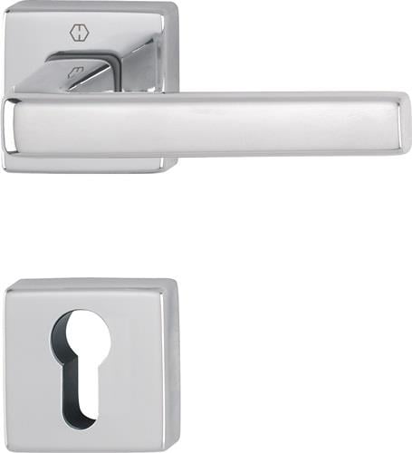 HOPPE Rosettengrt.Dublin 1124/843KV/843KVS Alu.F249 eck.PZ DIN L/R D/D - 11929698