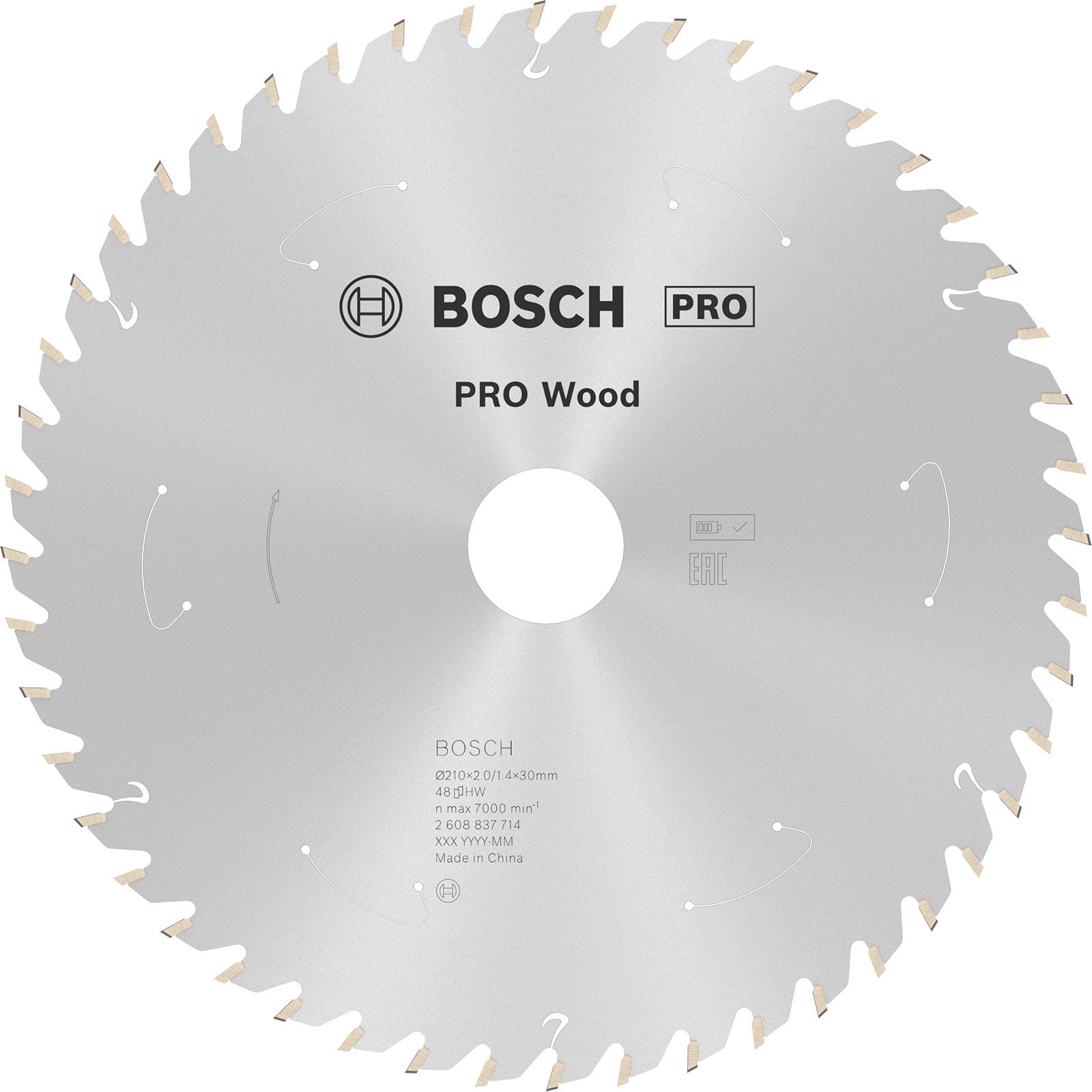 Bosch PRO Wood cordless Blatt für Kreissägen 210 x 1,7 x 30 mm - 2608837714