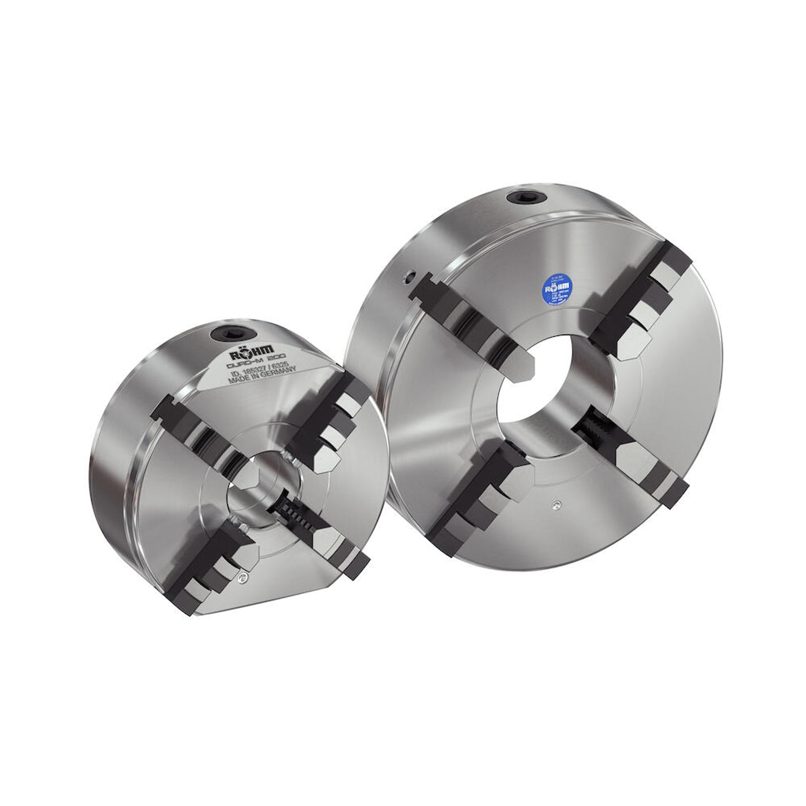 Röhm Planspiralfutter Duro-M 160/4 Zylindrische Aufnahme (DIN 6350 Form A) Bohr- und Drehbacken - 185326