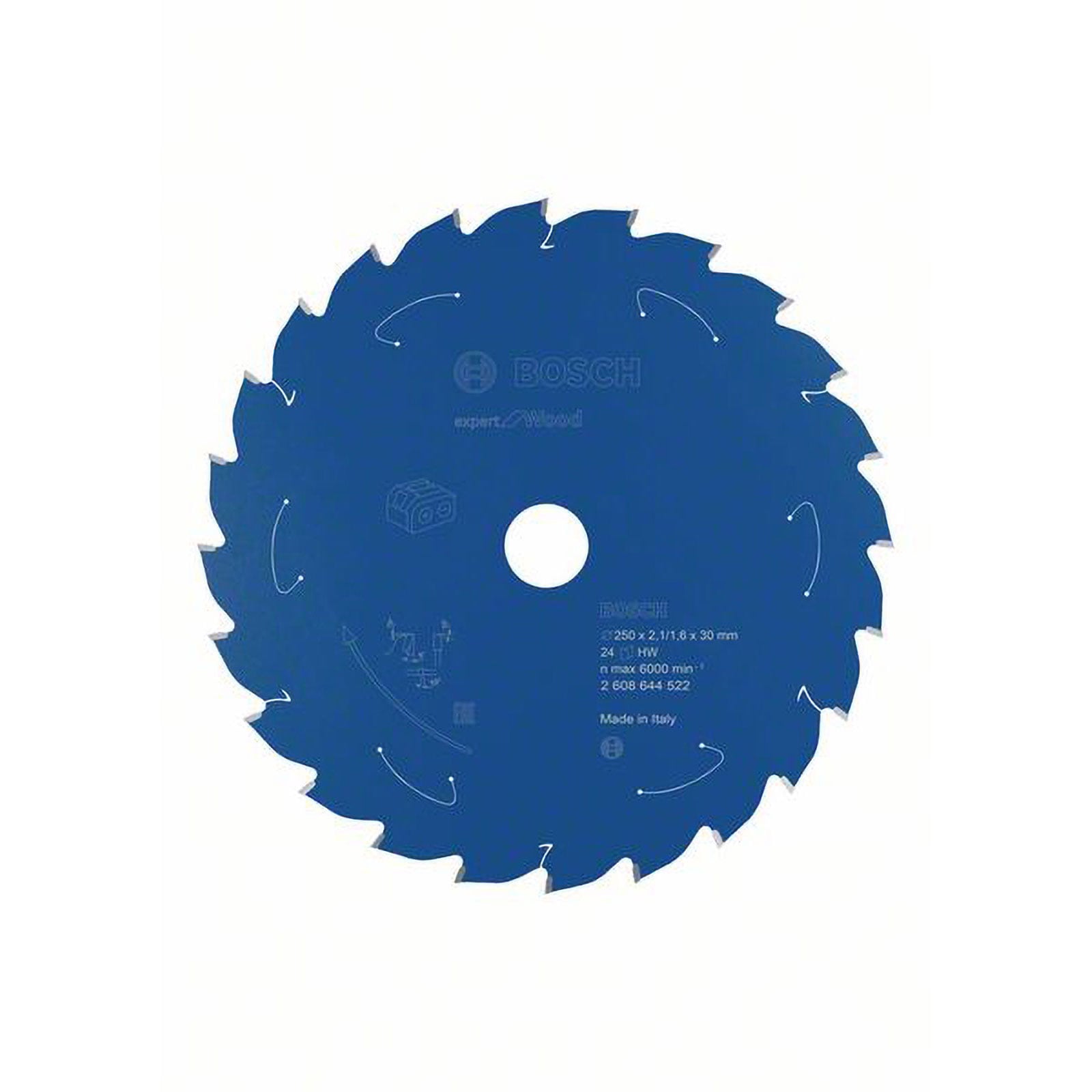 Bosch Kreissägeblatt für Akkusägen Expert for Wood, 254 x 2,1/1,6 x 30, 24 Zähne - 2608644685