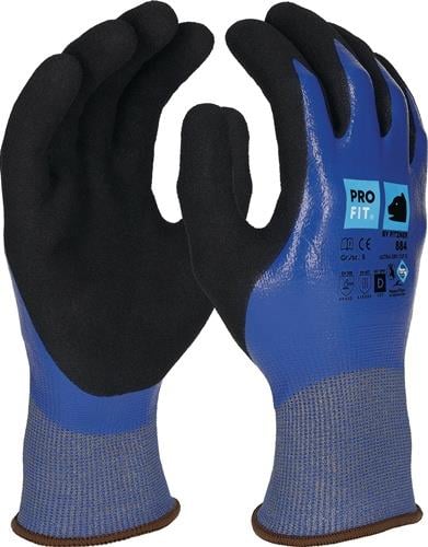 Schnitthandschuh Ultra DRY CUT D Gr.8 blau/schwarz EN 388,EN 407 PSA II PRO FIT