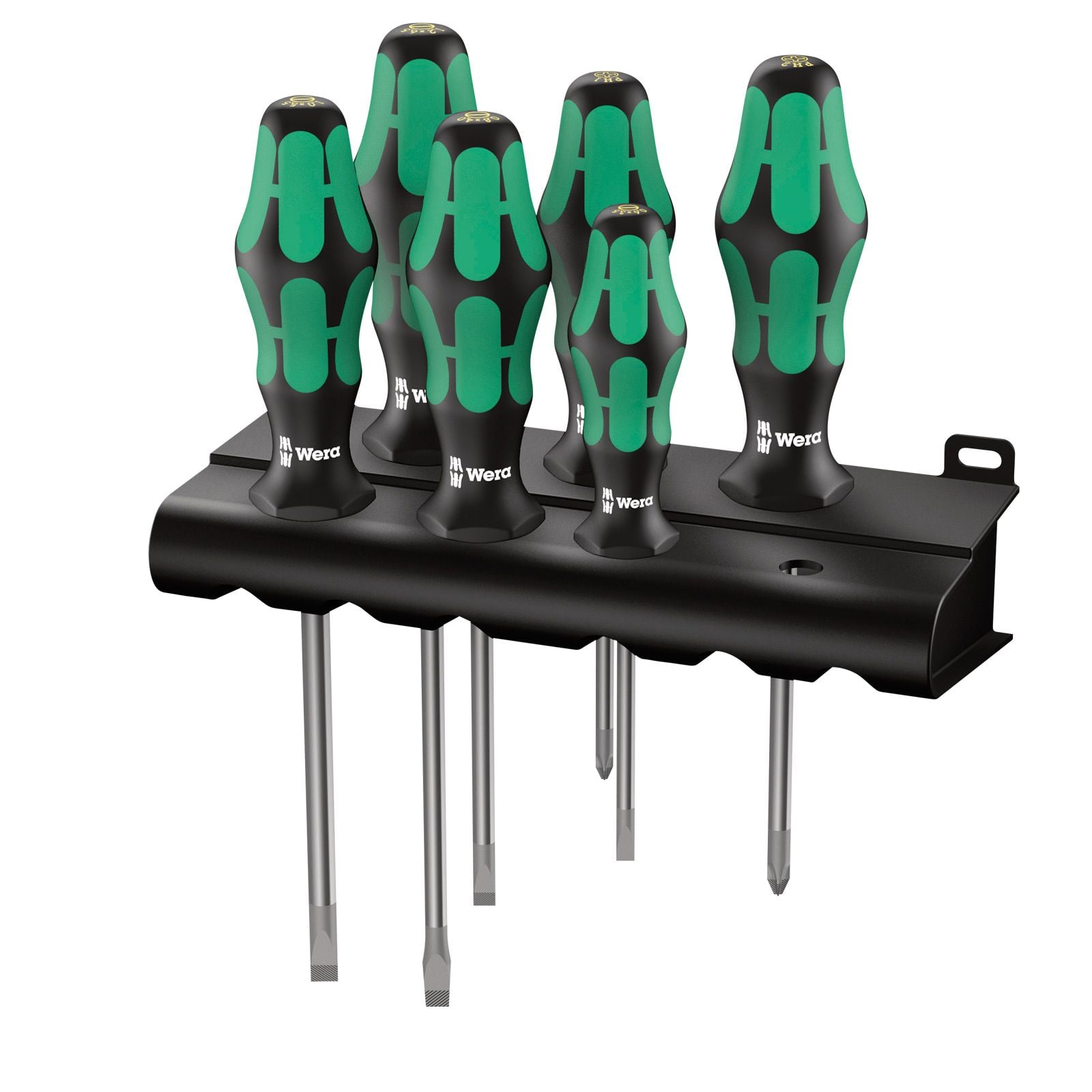 Wera 334/6 Rack Schraubendrehersatz Kraftform Plus Lasertip + Rack - 105650