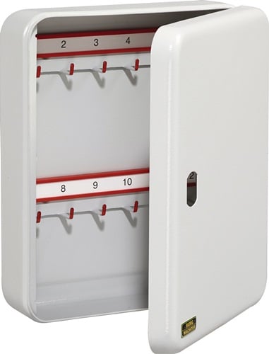 BURG-WÄCHTER Schlüsselbox CS 24 V-PZ H255xB205xT75mm grau Stahlbl.Anz.Hak.24 - CS 24 V-PZ