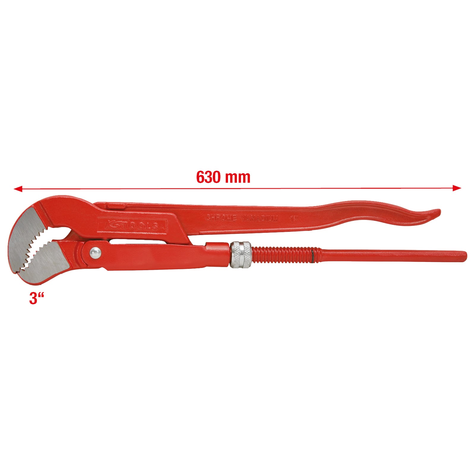 KS TOOLS 45° gewinkelte Eckrohrzange 3" - 113.3000