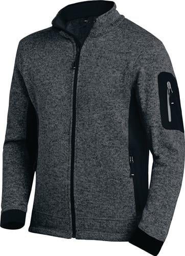 FHB Strick-Fleecejacke CHRISTOPH Größe XL anthrazit / schwarz - 79595-1220-XL