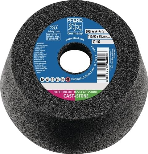 Schleiftopf 110mm Gusseisen,Beton u.STE 16 Bohr.22,23mm PFERD