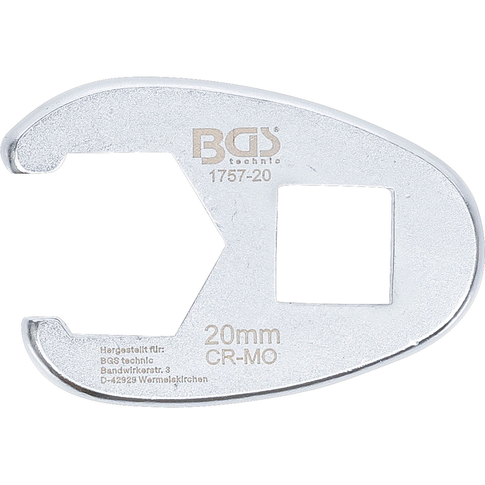 BGS Hahnenfußschlüssel Antrieb Innenvierkant 12,5 mm (1/2") SW 20 mm - 1757-20