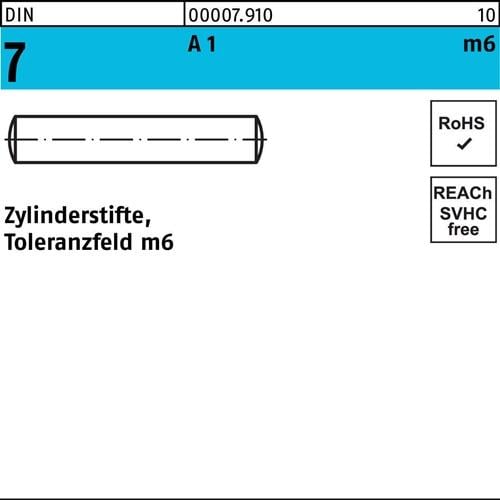 Zylinderstift DIN 7 5 m6x 8 A 1 200 Stück