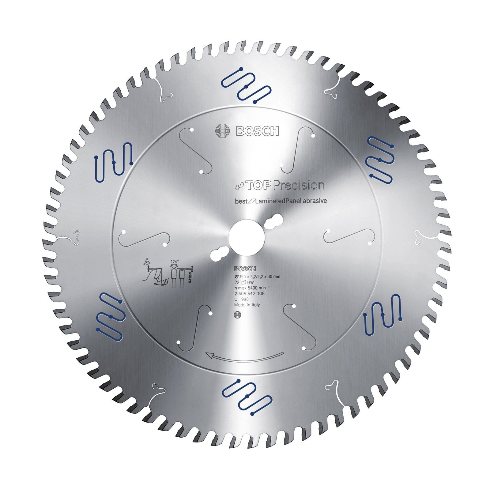 Bosch Kreissägeblatt Top Precision Best for Laminated Panel Abrasive 350x30x3,2 mm 72 - 2608642108