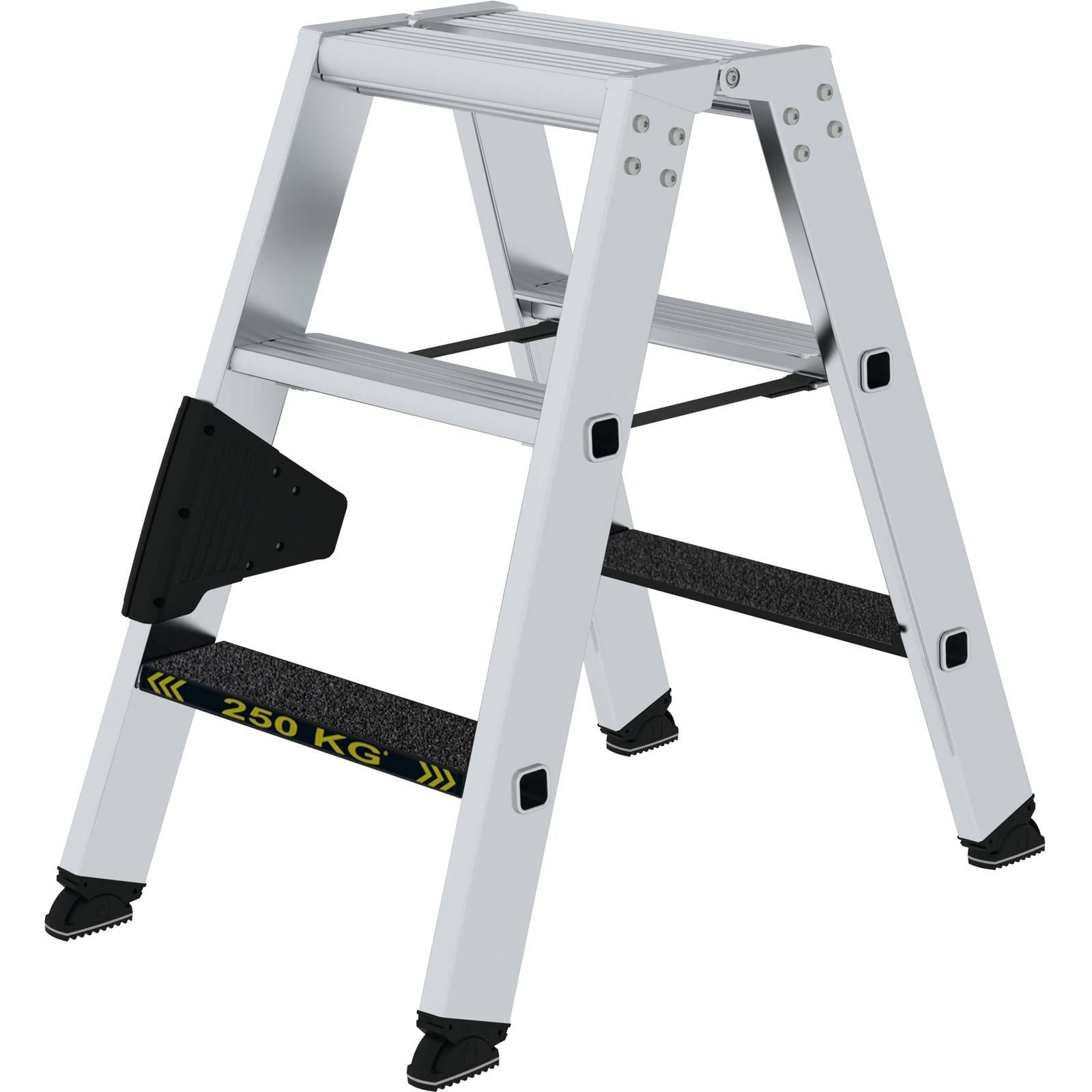 Günzburger Steigtechnik Stufen-Stehleiter 250 kg beidseitig begehbar mit clip-step R13