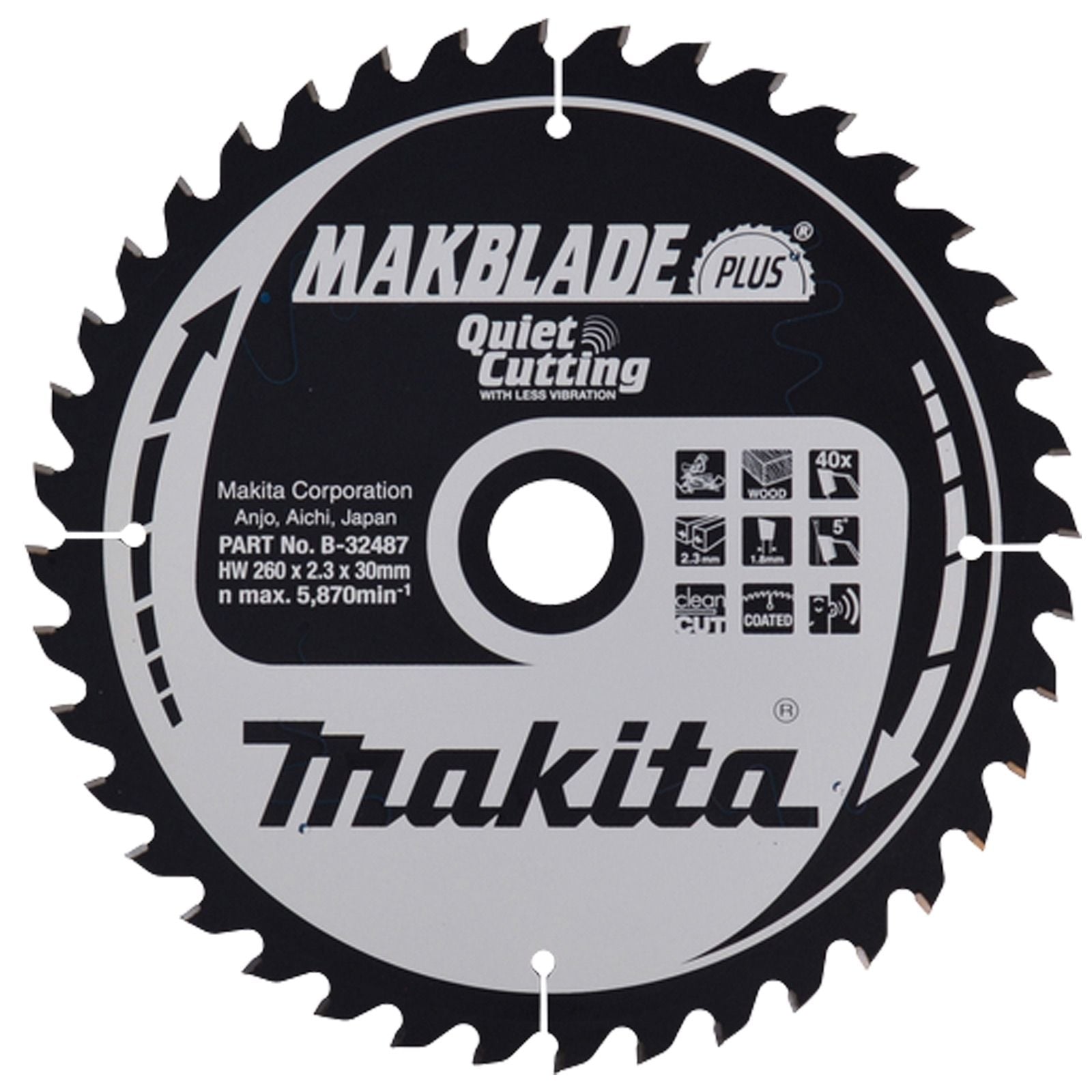 Makita MAKBLADE Sägeblatt 260x30x40Z - B-32487