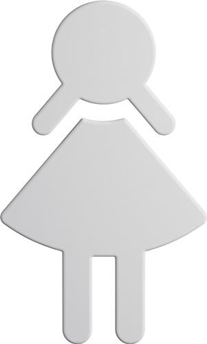 HEWI Symbol Frau 801.91B020 PA Farb-Nr.98 B.87mm H.150mm S.3mm - 801.91B020 98