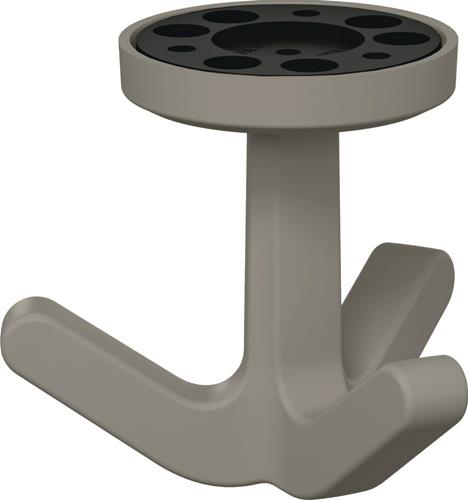 Dreifachhaken Ser.477 matt,elastisch 95 felsgrau H.69mm D.51mm HEWI