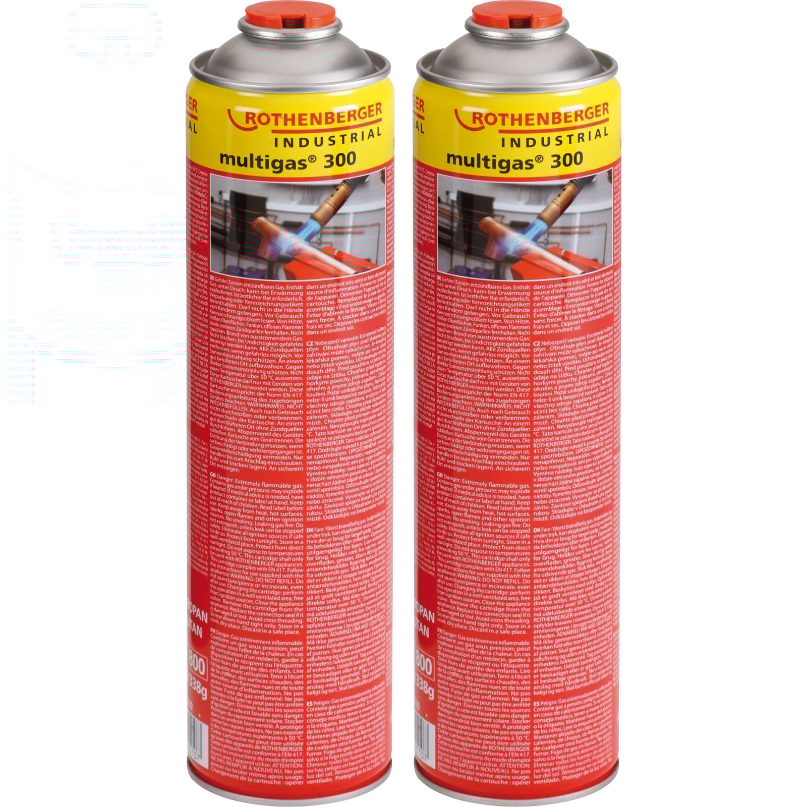 ROTHENBERGER Industrial 2x Multigas 300 600 ml - 1000003742