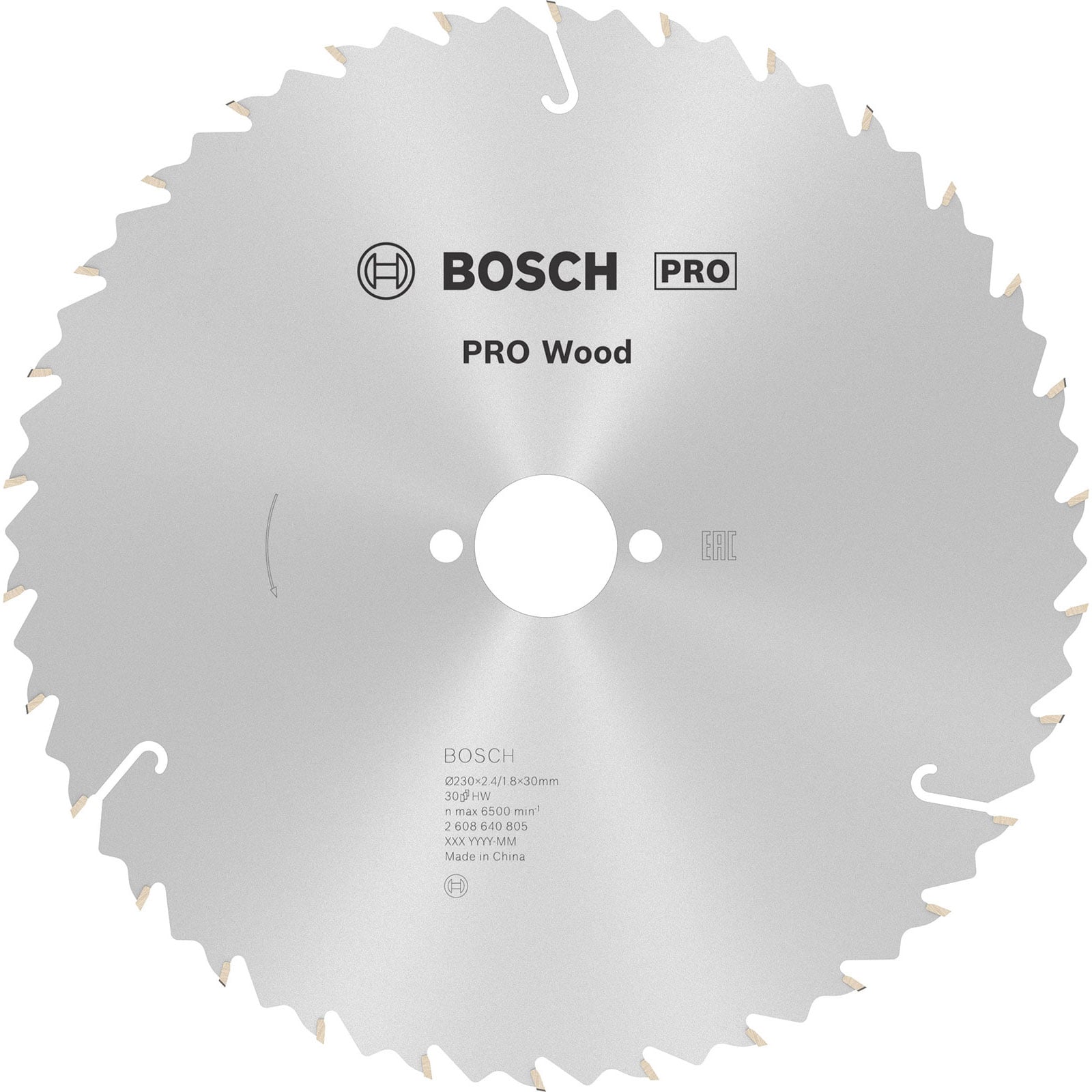Bosch PRO Wood Kreissägeblatt 230 x 2,4 x 30 mm - 2608640805