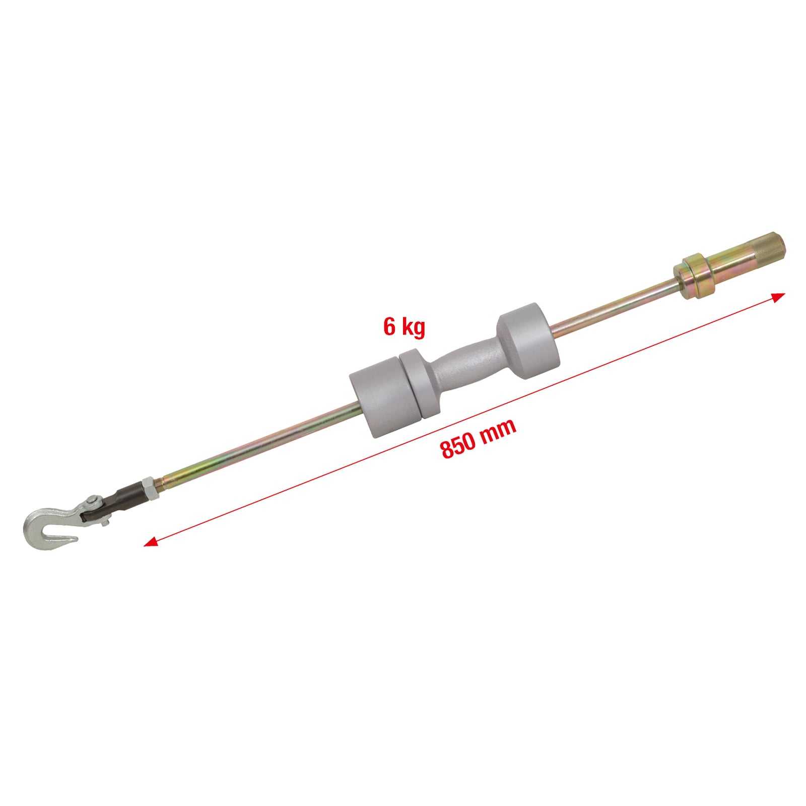 KS TOOLS Universal-Gleithammer inkl. Zughaken und Adapter - 700.1475