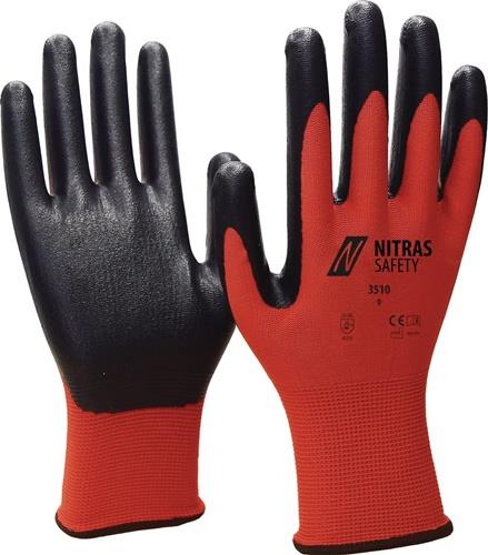 Nitras Handschuhe Nitril rot / schwarz Foam Gr. 10 - 3510-10