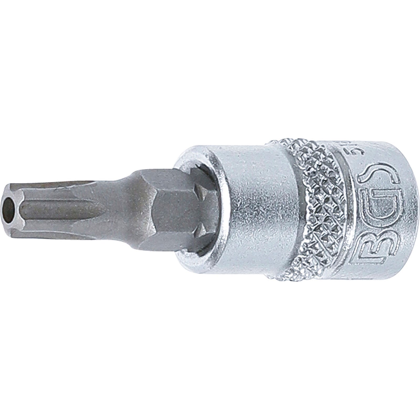 BGS Bit-Einsatz Antrieb Innenvierkant 6,3 mm (1/4") TS-Profil (für Torx Plus) mit Bohrung TS27 - 5184-TS27