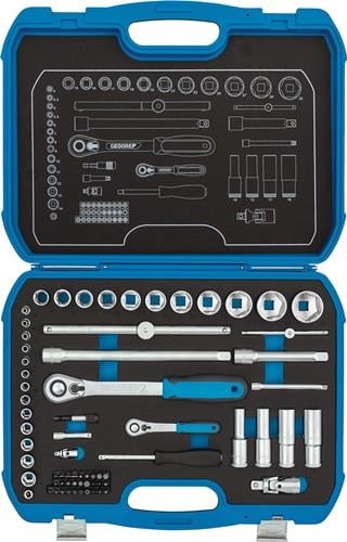 Gedore Steckschlüsselsatz 19 BMC 20 69tlg. 1/4 + 1/2″ SW 4 - 32 mm Anzahl Zähne 60/40 6-kant - 3108902