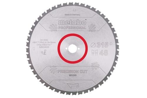 Kreissägeblatt precision cut wood professional D315xB2,4xBohrung30mm 48Z. WZ