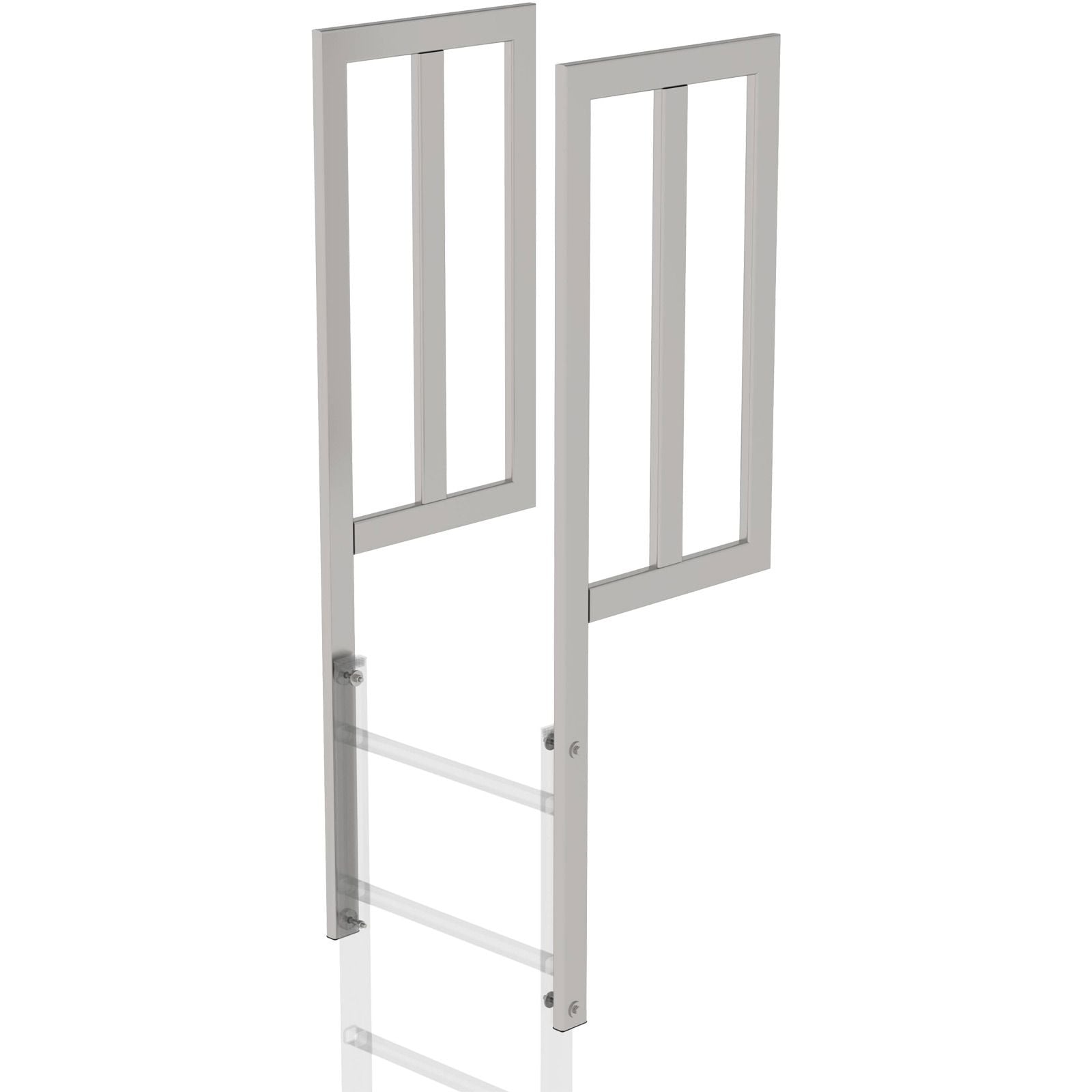 Günzburger Steigtechnik Ausstiegsholm mit Geländeransatz Edelstahl 1.585 mm - 068050