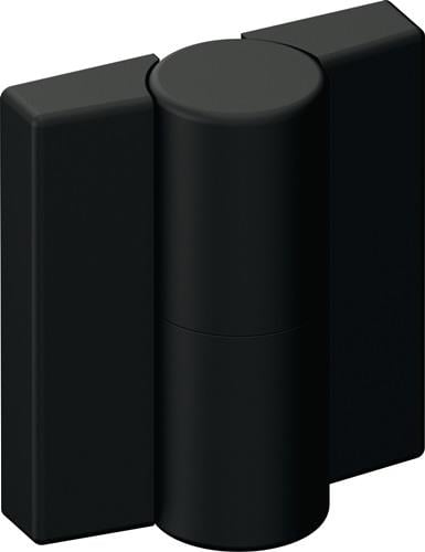 HEWI Scharnier DIN re.H.52mm B.47mm PA m.Metalleinleger tiefschwarz,ma - B9505B.50R 90