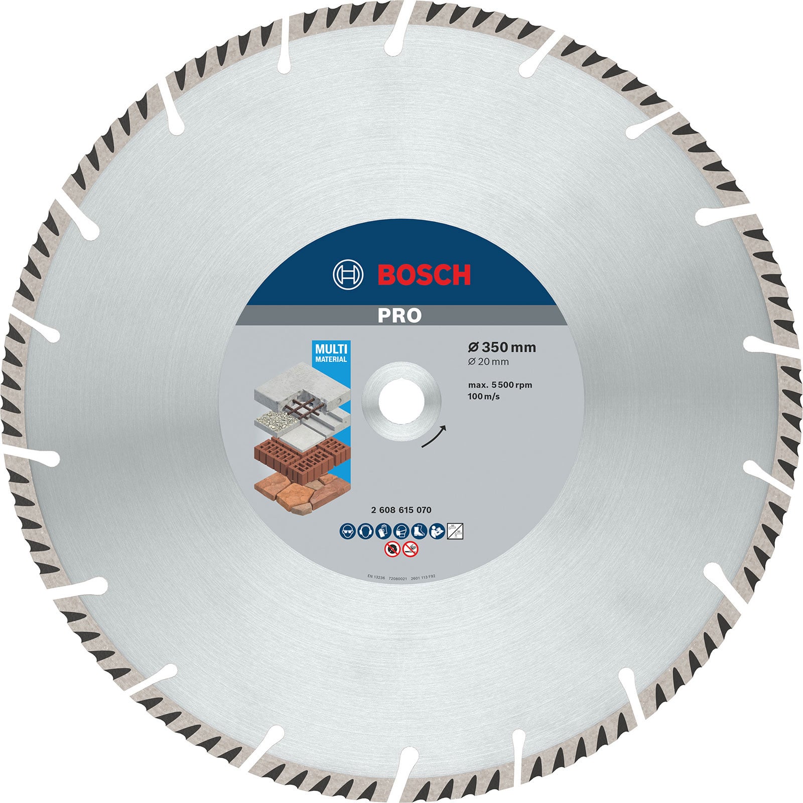 Bosch PRO Multi Material Diamanttrennscheibe 350 x 20 mm - 2608615070