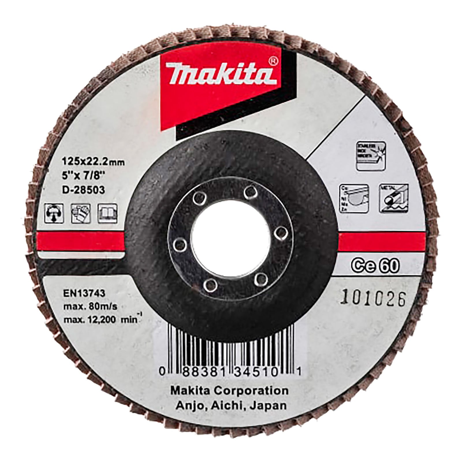 Makita Fächerschleifscheibe 125 mm 60F - D-28503