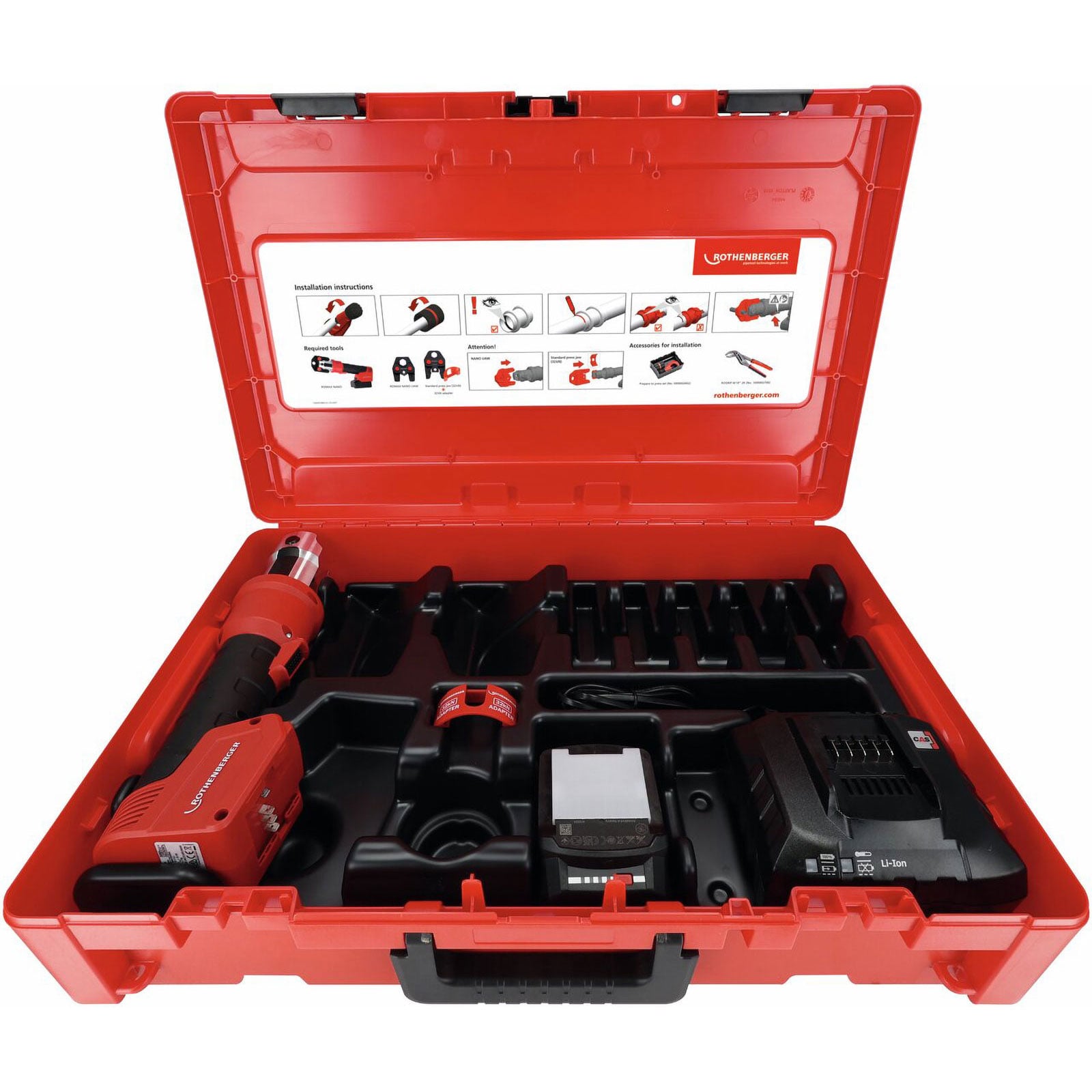 ROTHENBERGER ROMAX NANO Basic Set, 2Ah, CAS - 1000005042