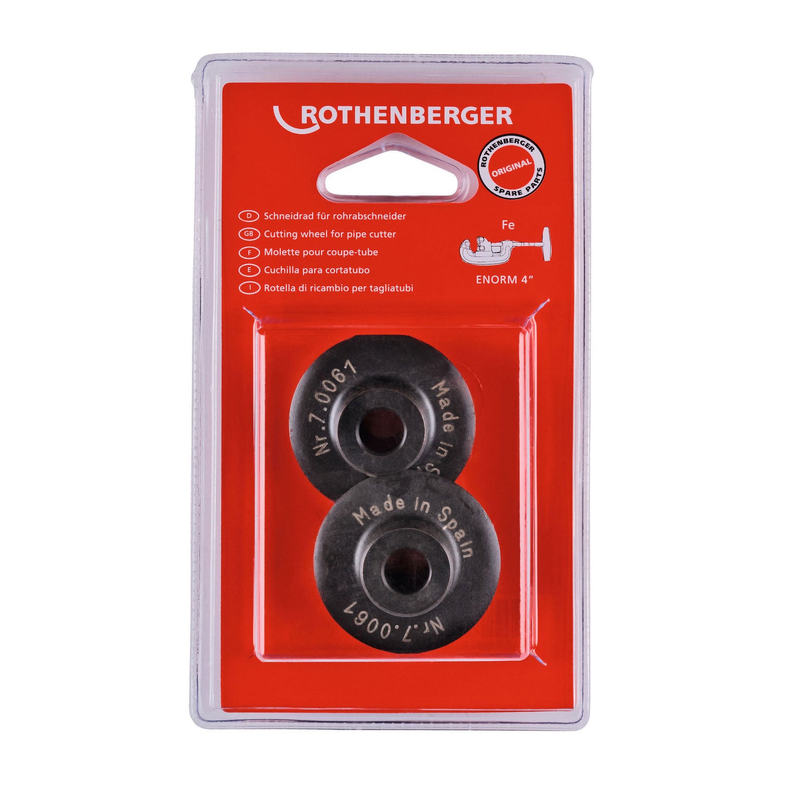 ROTHENBERGER Schneidrad für ENORM 4", 2 Stück - 070061D