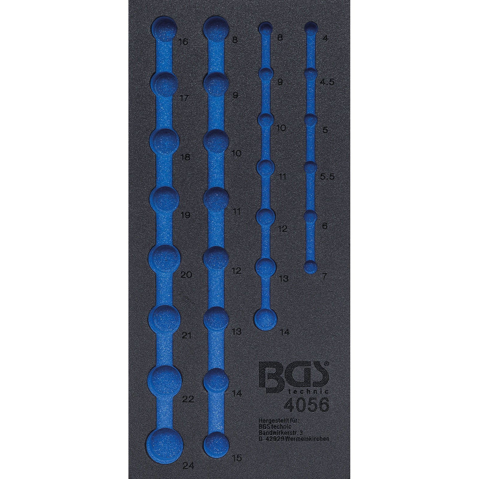 BGS Werkstattwageneinlage 1/3 leer für Art. 4056 - 4056-1