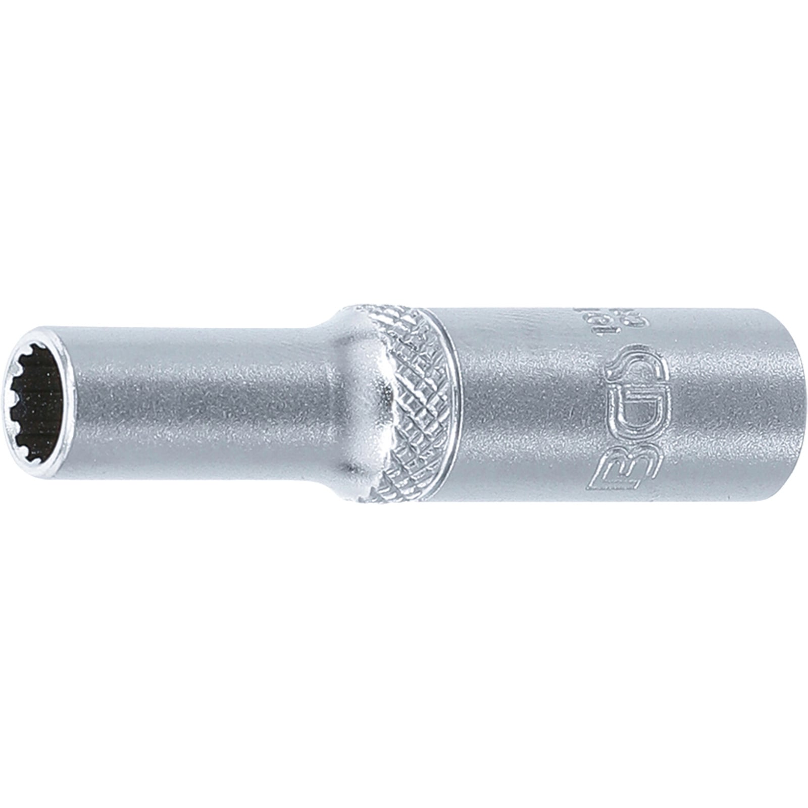 BGS Steckschlüssel-Einsatz Gear Lock tief Antrieb Innenvierkant 6,3 mm (1/4") SW 6 mm - 10156