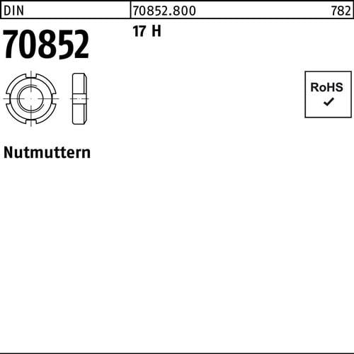 Nutmutter DIN 70852 M 30 x 1,5 17 H 10 Stück