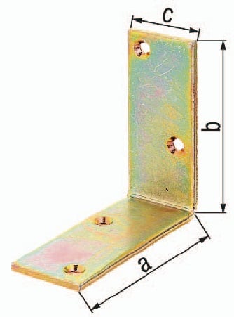GAH Alberts Balkenwinkel L150 x 150 mm B.40 mm Stahl galv.gelb verzinkt S.5 mm - 333553