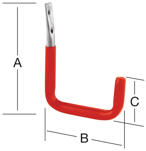 VORMANN Wandhaken U-Form Rotgummi STA verz
