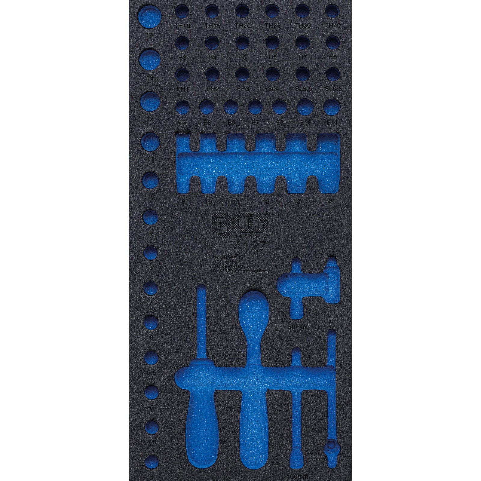 BGS Werkstattwageneinlage 1/3 leer für Art. 4127 - 4127-1