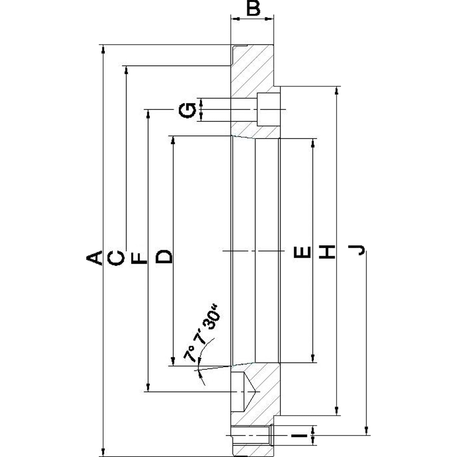 Röhm Kurzkegelflansch, Außen-Ø 315, Kurzkegel 8, ISO 702-1 - 176817