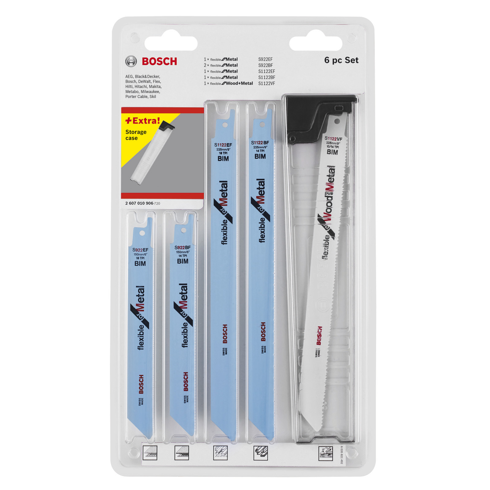 Bosch 6tlg. Säbelsägeblätter-Set Top Seller for Wood and Metal 2607010906