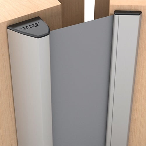 athmer Fingerschutzprofil NR-32 UniSafe w-proof L.1925mm BG silberf.Rollo anth - 5-901-1925-2113