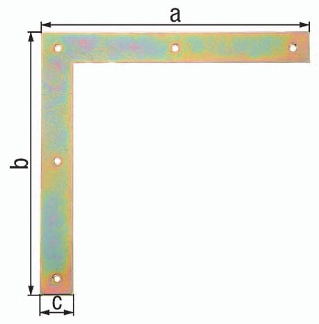 GAH Alberts 2x Tor-Winkel B.30mm L.250 x 250mm STA galv.gelb verz - 313043