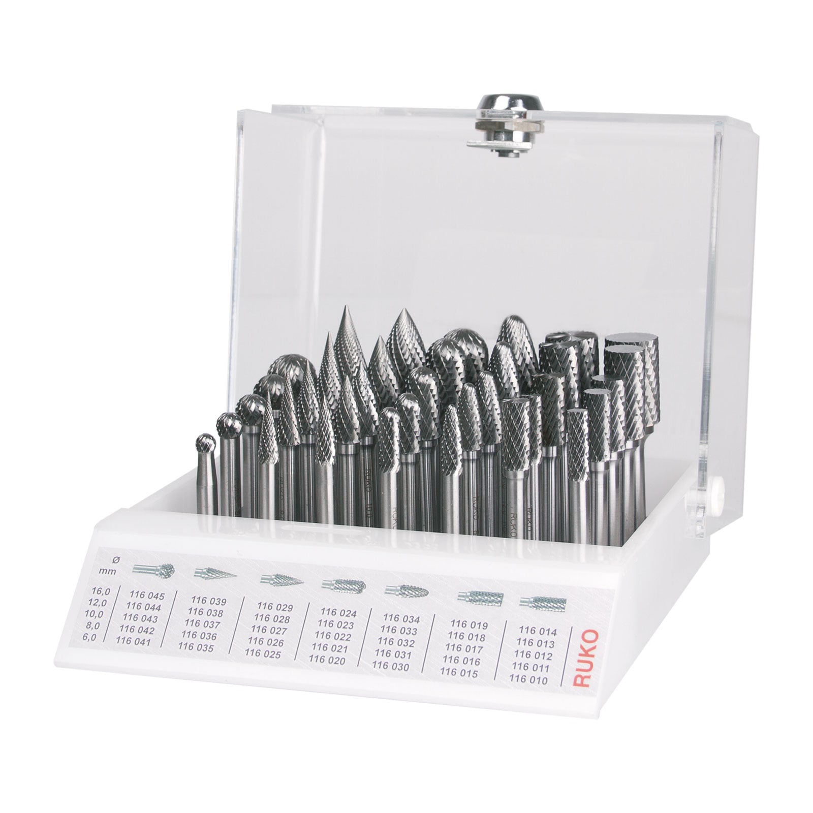 RUKO Hartmetall-Frässtift-Modul im praktischen Verkaufsdisplay - 35 tlg. - 116008