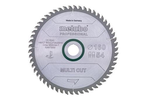 Kreissägeblatt multi cut professional HW/CT D160xB2,2x20mm 54Z. FZ/TZ