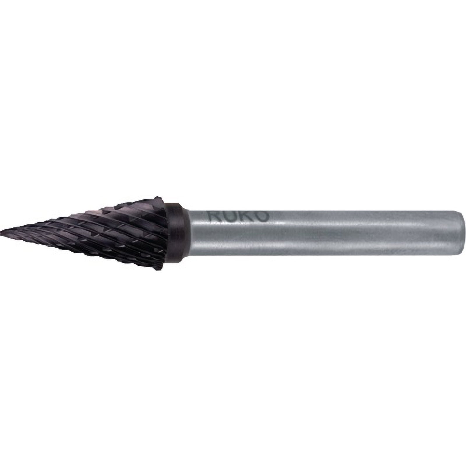 RUKO Hartmetall-Frässtift SKM Ø 10 mm Kopflänge 20 mm Schaft-Ø 6 mm TiCN Verzahnung KVZ 4 - 116037TC