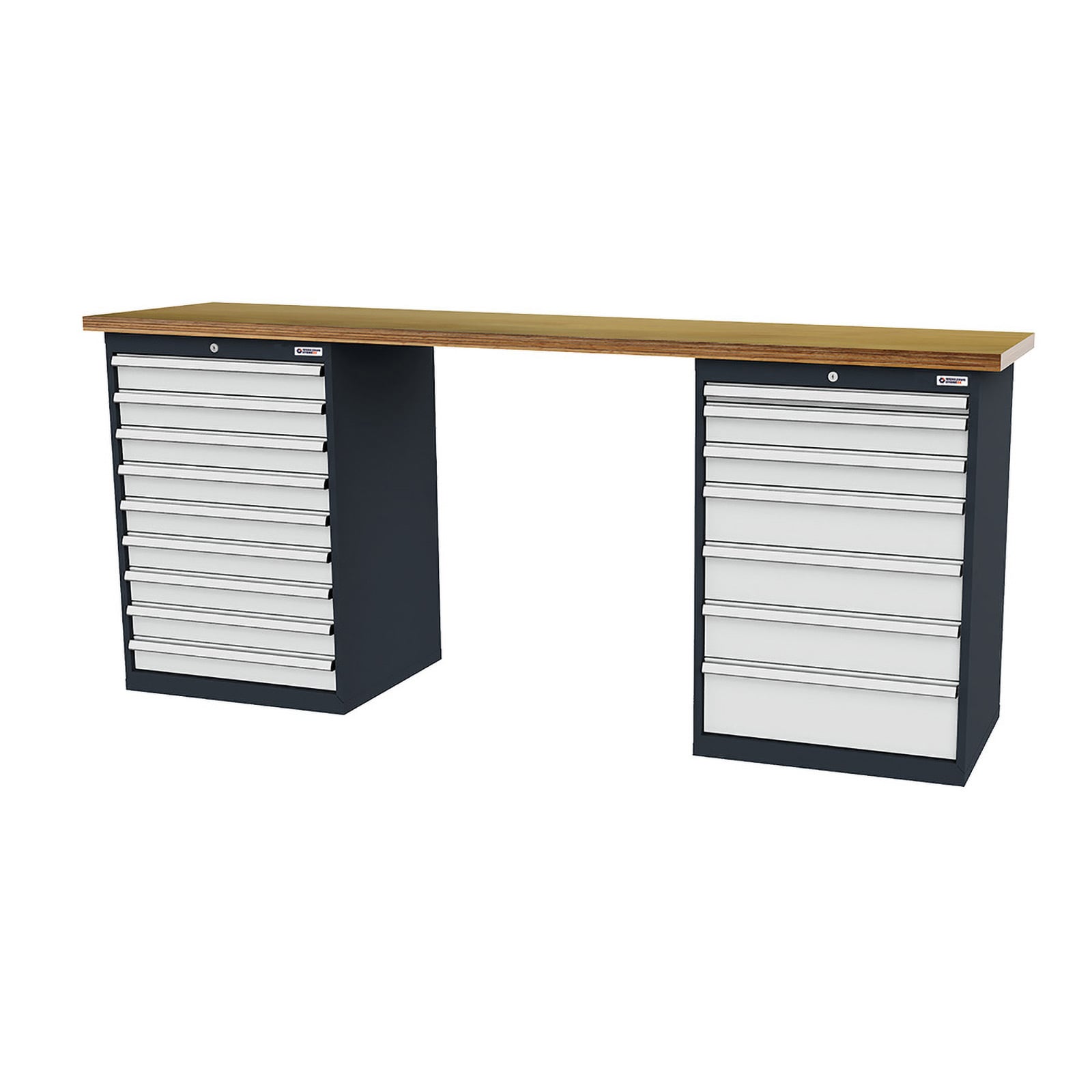 WS24 Reihenwerkbank B x T x H 2.500 x 600 x 1060 mm - WS24-100224