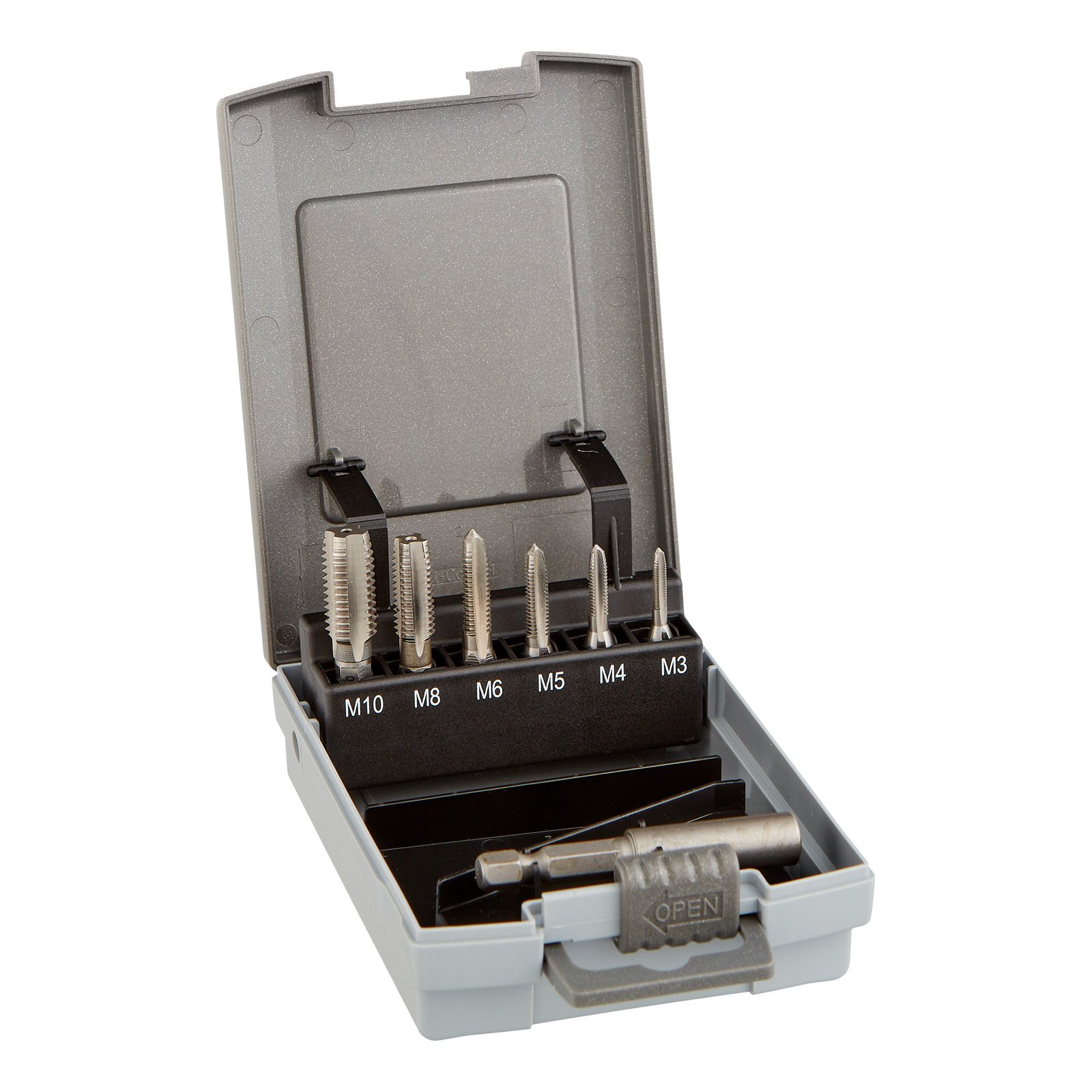 WS24 Einschnittgewindebohrer Bit Set HSS M3-M10 7tlg. - WS24-100473 WS24 Einschnittgewindebohrer Bit Set HSS M3-M10 7tlg. - WS24-100473