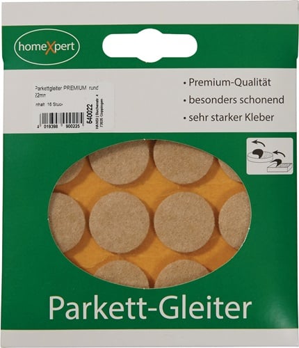 Parkettgleiter Premium 22mm Filz natur rd.selbstkl. - 540022