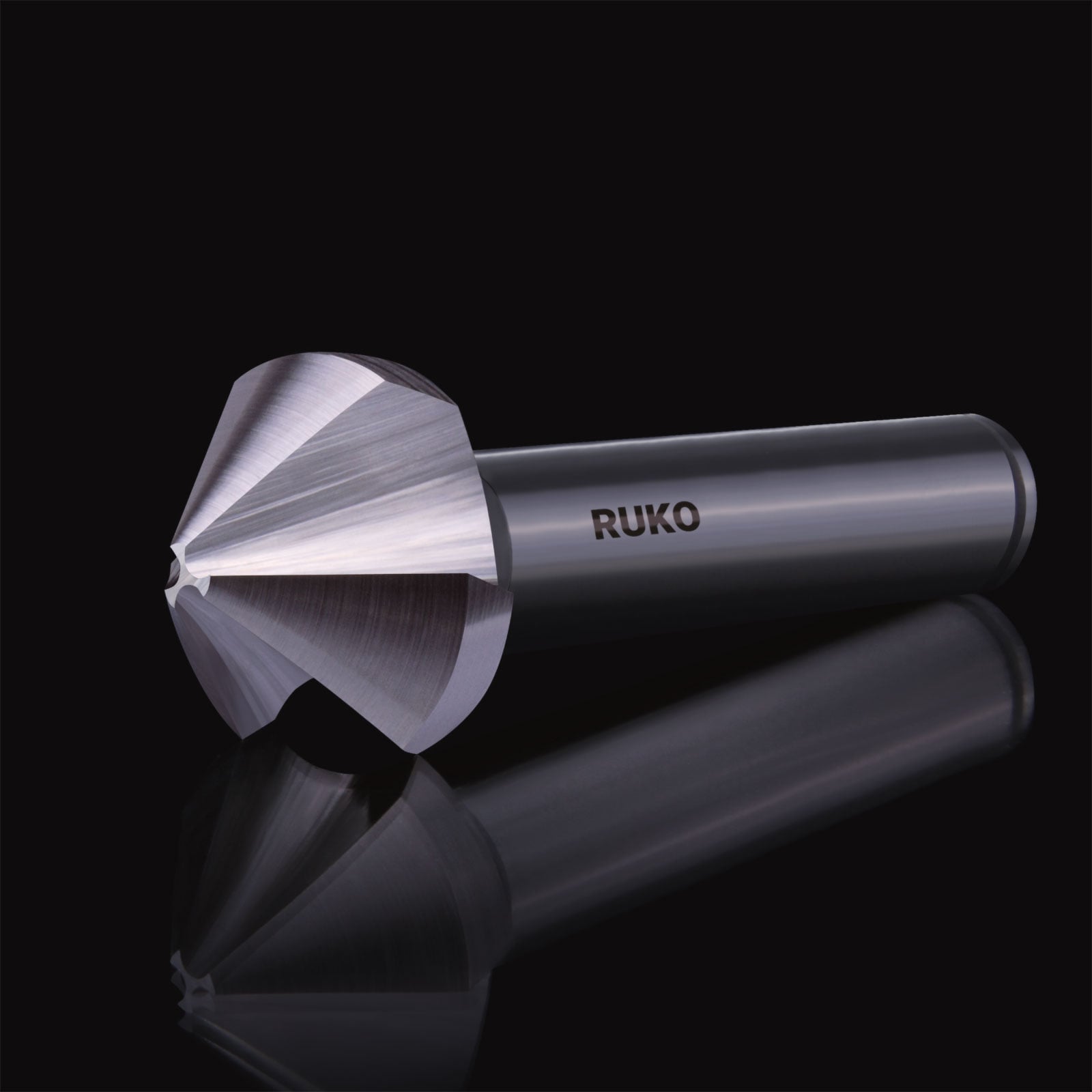 RUKO Kegel- und Entgratsenker-Satz DIN 335 Form C 90° HSS für Aluminium in Kunststoffkassette - 6 tlg. - 102152ARO