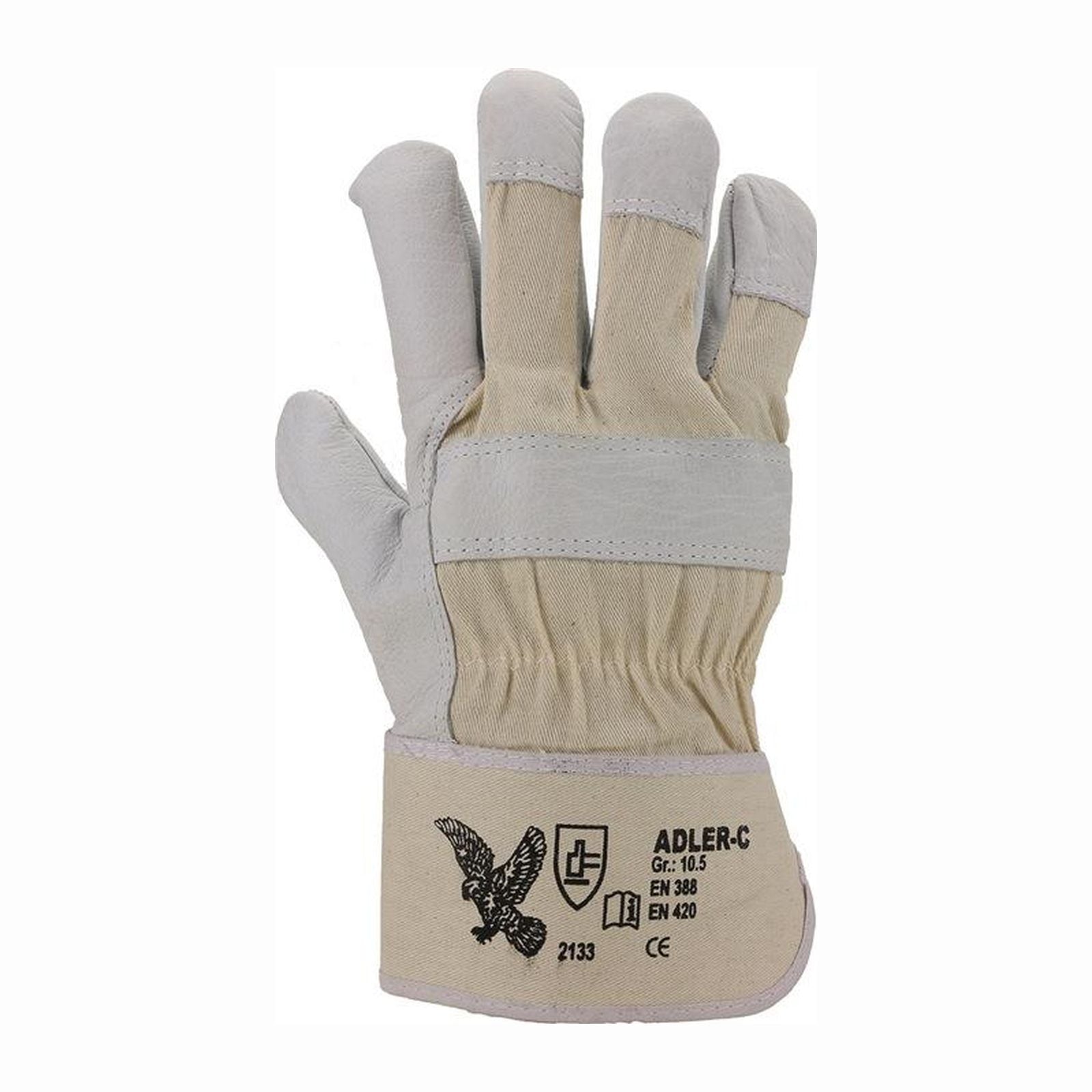 ASATEX Handschuhe Adler-C naturfarben Gr. 10,5 - ADLER-C/105